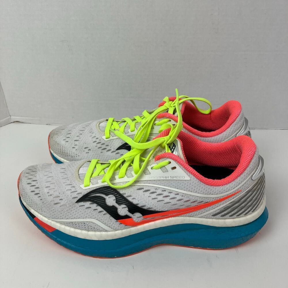 Saucony Wmns Sz 9.5 Endorphin Pro Speedroll Running Shoes White Mutant GUC